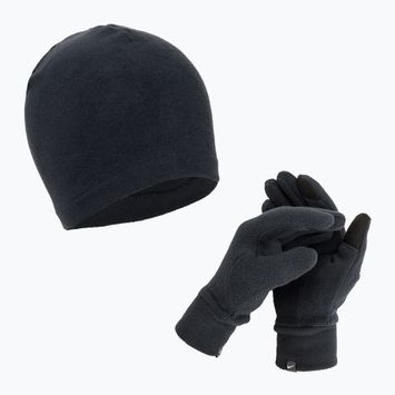 Set căciulă + mănuși pentru femei Nike Fleece black/black/silver