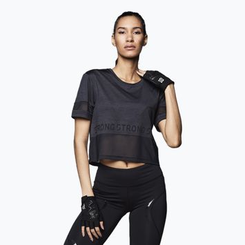 Tricou de antrenament pentru femei STRONG ID Varsity Style Knit negru Z1T02351