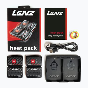 Baterii pentru șosete Lenz Heat Pack 2.0 (USB) 2 buc. black/ red