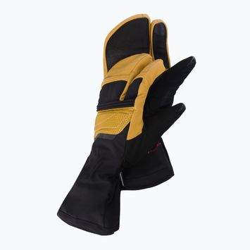 LENZ Heat Glove 8.0 Finger Cap Lobster mănușă de schi încălzită negru și galben 1207