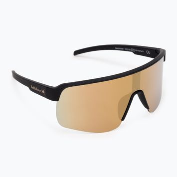 Ochelari de ciclism Red Bull Spect Dakota din cauciuc negru/fumuri cu oglindă aurie