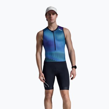 Costum de triatlon pentru bărbați 2XU Core azure blue/midnight