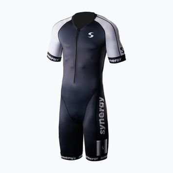 Combinezon de triatlon pentru bărbați Synergy Elite Short Sleeve Trisuit salt & pepper