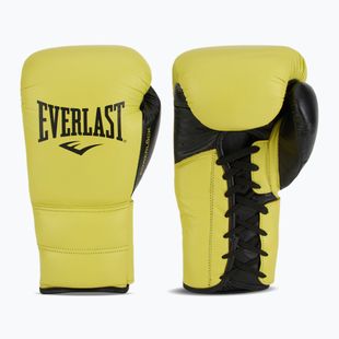 Mănuși de box Everlast Powerlock 2 Laced Pro Training neon yellow