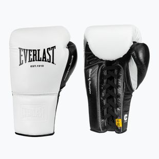 Mănuși de box Everlast Powerlock Pro OG Laced white/black