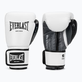 Mănuși de box Everlast Powerlock OG H&L Leather Advanced Training white/black