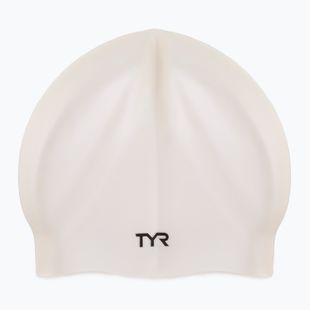 TYR Wrinkle-Free Silicone Swim Cap alb LCS