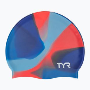 Cască de înot pentru copii TYR Tiedye Silicone Multicolor Jr blue/orange