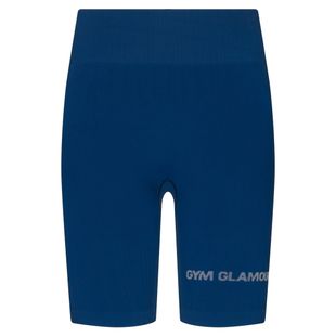 Colanți scurți de antrenament pentru femei Gym Glamour Push Up Classic Blue 317