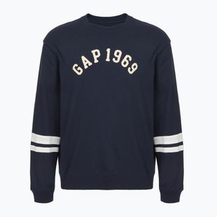Hanorac pentru bărbați GAP Logo Piping Crewneck blue navy
