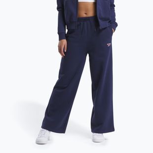 Pantaloni pentru femei Reebok Identity Small Logo Fleece WIde Leg vector navy