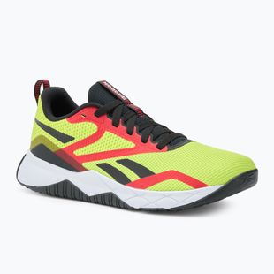 Încălțăminte de antrenament pentru bărbați Reebok NFX acid yellow/black/vector red