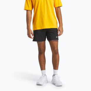 Pantaloni scurți Reebok Athlete Hype 2-IN-1 black/electric yellow