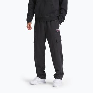 Pantaloni Reebok Identity Small Logo OH Cargo pentru bărbați negru/alb/roșu vector
