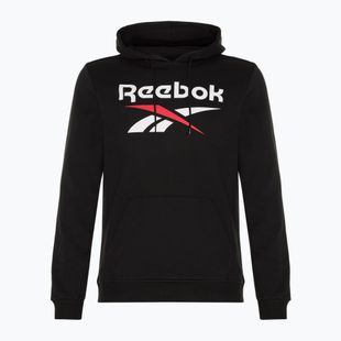 Hanorac pentru bărbați Reebok Identity Big Logo Fleece Hoodie black/white/vector red