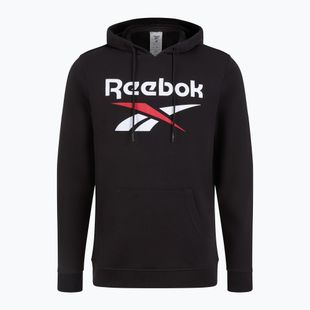 Hanorac pentru bărbați Reebok Identity Big Logo FT Hoodie black/white/vector red