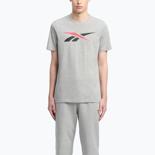 Tricou pentru bărbați Reebok Gs Vector Tee medium grey heather/vector red