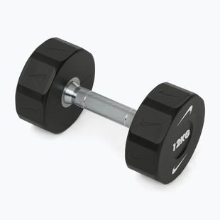 Haltă cromată Nike Strength Pro Urethane Dumbbell 12 kg black/white
