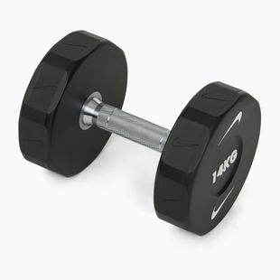 Haltă cromată Nike Strength Pro Urethane Dumbbell 14 kg black/white