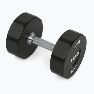Haltă cromată Nike Strength Pro Urethane Dumbbell 18 kg black/white