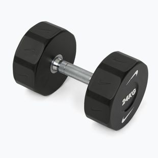 Haltă cromată Nike Strength Pro Urethane Dumbbell 24 kg black/white