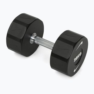 Haltă cromată Nike Strength Pro Urethane Dumbbell 28 kg black/white