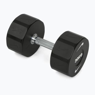 Haltă cromată Nike Strength Pro Urethane Dumbbell 30 kg black/white