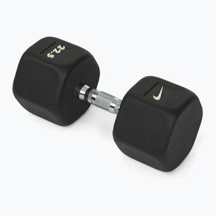 Gantera cauciucată Nike Strength Hex Dumbbell 22,5 kg black/white