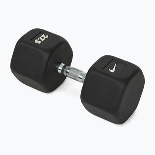 Gantera cauciucată Nike Strength Hex Dumbbell 27,5 kg black/white