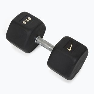 Ganteră cauciucată Nike Strength Hex Dumbbell 32,5 kg black/white
