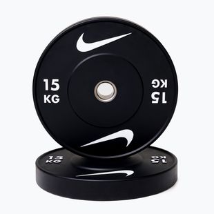 Greutate bumper Nike Strength Rubber Bumper Plates 15 kg black/white