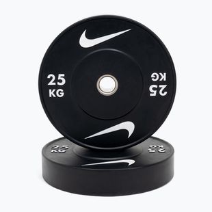 Greutate bumper Nike Strength Rubber Bumper Plates 25 kg black/white