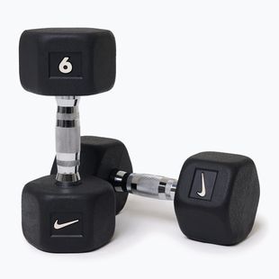 Gantere Nike Strength Hex Dumbbell 2 x 6 kg black/white