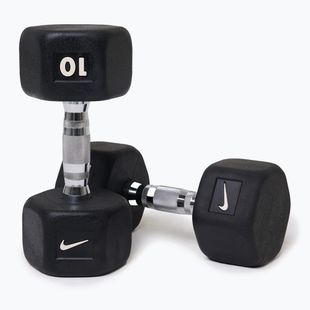 Gantere Nike Strength Hex Dumbbell 2 x 10 kg black/white