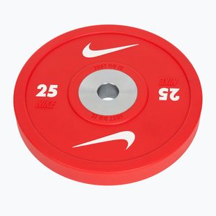 Greutate bumper Nike Strength Pro Urethane Bumper Plates 25 kg red/white