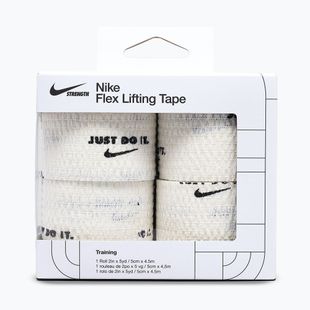 Bandaj elastic coeziv Nike Strenght Flex Lifting Tape white/black