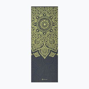 Covoraș de yoga Gaiam Premium Sundial Layers 6 mm black/navy/yellow