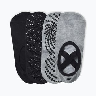 Șosete Gaiam Grippy Yoga 2 pack grey/black