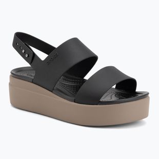 Sandale de damă  Crocs Brooklyn Low Wedge black/mushroom