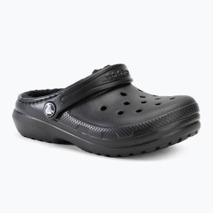 Papuci pentru copii Crocs Classic Lined Clog Kids black/black