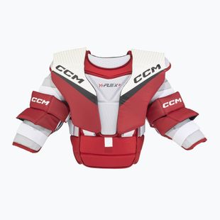 Vestă de hochei de portar pentru copii CCM YT Flex 3 YTH white/red