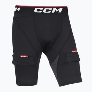 Pantaloni scurți de hochei pentru bărbați cu bretele CCM Ribano Compresion SR black