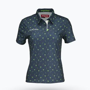 Tricou polo pentru femei CCM Golf Polo Palms dark mint