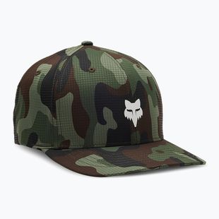 Șapcă pentru bărbați Fox Racing Fox Head Camo Tech Flexfit green camo