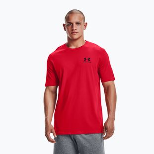 Under Armour Sportstyle Stânga piept SS tricou de antrenament pentru bărbați roșu/negru