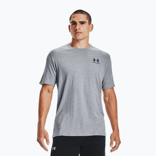 Tricou de antrenament Under Armour Sportstyle pentru bărbați Under Armour Sportstyle Left Chest SS steel light heather/black