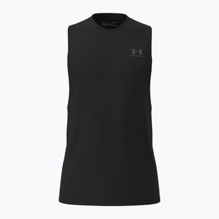 Tricou de antrenament bărbați Under Armour Left Chest Cut Off Tank black/black