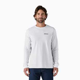 Longsleeve pentru bărbați Patagonia P-6 Logo Responsibili white