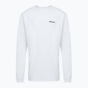 Longsleeve pentru bărbați Patagonia P-6 Logo Responsibili white
