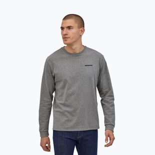 Longsleeve pentru bărbați Patagonia P-6 Logo Responsibili gravel heather